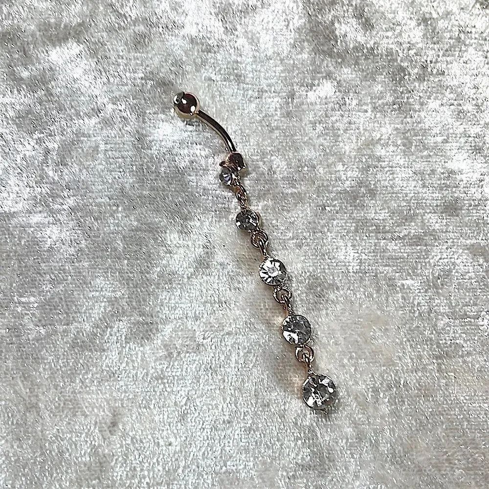 5 Stone💠 Elegant Belly Dangle Ring l New